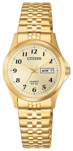 Load image into Gallery viewer, CITIZEN Lady's Stainless Steel Quartz Dress Watch with Gold Dial
Coll