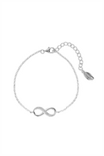Load image into Gallery viewer, White Sterling Silver Infinity Rolo Bracelet
Top Width: 2mm
Length: