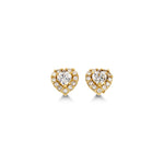 Load image into Gallery viewer, Kid's 14K Yellow Gold Heart Stud Earrings
Collection: Lovies