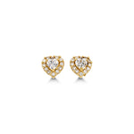 Load image into Gallery viewer, Kid's 14K Yellow Gold Heart Stud Earrings
Collection: Lovies