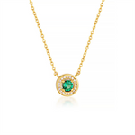 Load image into Gallery viewer, Yellow Sterling Silver Halo Polished Pendant Necklace
PENDANT
Ston