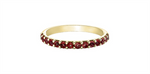 Load image into Gallery viewer, 10K Yellow Gold Single Row Garnets Band
Primary Stone: Round-Cut Garn