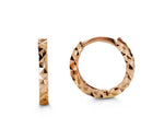 Load image into Gallery viewer, Kid's 10K Rose Gold Plain Diamond Cut Huggie Earrings
Collection: Baby
