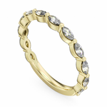 Load image into Gallery viewer, Lady's Yellow Gold Floral Diamonds Band
Diamond Shape: Marquise