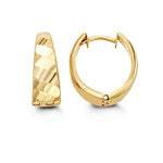 Load image into Gallery viewer, 10K Yellow Gold Diamond Cut Huggie Earrings
Collection: Huggies
Dime