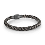 Load image into Gallery viewer, Grey Stainless Steel Braided Bracelet 
Length: 8.5"
Width: 6mm