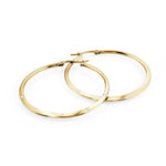 Load image into Gallery viewer, Gold Stainless Steel Round Cubic Zirconiums Large Hoop Earrings
Dimen
