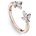 Load image into Gallery viewer, Lady's Rose Gold Floral Diamonds Band
Diamond Shape: Marquise, Round