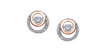 Load image into Gallery viewer, 10K Rose & White Gold Northern Dancer Diamonds Stud Earrings
Total Di