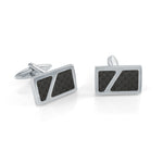 Load image into Gallery viewer, Stainless Steel Cufflinks with Carbon Fibre
Finish: Polished