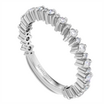 Load image into Gallery viewer, Lady's White Gold Prong Set Diamonds Band
Diamond Shape: Round