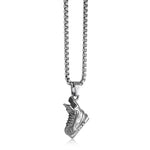 Load image into Gallery viewer, Polished Stainless Steel Hockey Skate Necklace