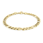Load image into Gallery viewer, Gold Stainless Steel Figaro Bracelet
Length: 8.5"
