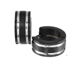 Load image into Gallery viewer, Black Stainless Steel Round Multi-Finish Huggie Earrings
Dimensions: 13mm x 6mm