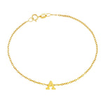 Load image into Gallery viewer, Personalized 14K Yellow Gold Initial Bracelet
Note: This modern bra
