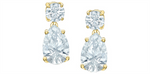 Load image into Gallery viewer, 14K Yellow Gold Lab Diamonds Dangle Earrings
Total Diamonds: 2.64cttw