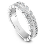 Load image into Gallery viewer, Lady's White Gold Floral Vintage Diamonds Band
Diamond Shape: Round