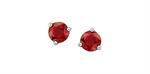 Load image into Gallery viewer, 10K White Gold Garnets Stud Earrings