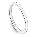 Load image into Gallery viewer, Lady's White Gold Domed Band