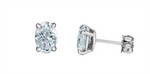 Load image into Gallery viewer, 14K White Gold Oval Lab Diamonds Stud Earrings
Total Diamonds: 2.03ct