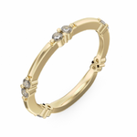 Load image into Gallery viewer, Lady's Yellow Gold Prong Set Diamonds Band
Diamond Shape: Round