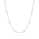Load image into Gallery viewer, Yellow Gold Vermeil Sterling Silver Diamond by the Yard Polished Neckl