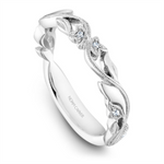 Load image into Gallery viewer, Lady's White Gold Floral Diamonds Band
Diamond Shape: Round