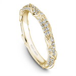 Load image into Gallery viewer, Lady's Yellow Gold Floral Diamonds Band
Diamond Shape: Round