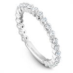 Load image into Gallery viewer, Lady's White Gold Prong Set Diamonds Band
Diamond Shape: Round