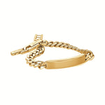 Load image into Gallery viewer, Gold Stainless Steel ID Curb Bracelet
Length: 8" + 1"