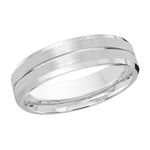 Load image into Gallery viewer, Men's 10K White Gold Bevel Band with Satin Finish