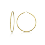 Load image into Gallery viewer, Yellow Sterling Silver Diamond Cut Large Hoop Earrings
Earring Length