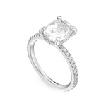 Load image into Gallery viewer, White Gold Side Stones Diamond Engagement Ring Semi-Mount
Fits Centre