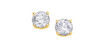 Load image into Gallery viewer, 14K Yellow Gold Diamonds Stud Earrings