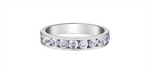 Load image into Gallery viewer, Lady's 14K White Gold Channel Set Diamonds Band
Diamond Shape: Round