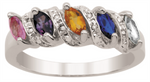 Load image into Gallery viewer, Personalized Yellow Gold Vintage Family Ring 
Number of stones available: 3 - 5