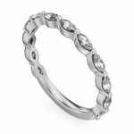 Load image into Gallery viewer, Lady's White Gold Floral Diamonds Band
Diamond Shape: Marquise