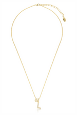 Load image into Gallery viewer, Yellow Sterling Silver Initial "L" Polished Pendant Necklace
PENDAN