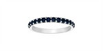 Load image into Gallery viewer, 10K White Gold Single Row Lab Sapphires Band
Primary Stone: Round-Cut
