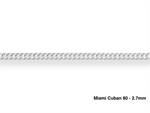 Load image into Gallery viewer, Sterling Silver White Miami Cuban Chain
Width: 2.7mm
Length: 20"