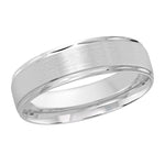 Load image into Gallery viewer, Men's 10K White Gold Stepped Down Edges Band with Satin Finish