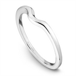 Load image into Gallery viewer, Lady's White Gold Curved Band