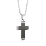 Load image into Gallery viewer, White Stainless Steel Cross Pendant Necklace
 
PENDANT
Dimensions