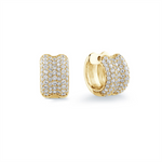 Load image into Gallery viewer, Yellow Sterling Silver Cubic Zirconium Polished Huggie Earrings
Earri