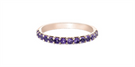 Load image into Gallery viewer, 10K Rose Gold Single Row Amethysts Band
Primary Stone: Round-Cut Amet