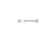 Load image into Gallery viewer, 14K White Gold Nose Stud with Cubic Zirconia 
Collection: Sparkles