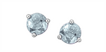 Load image into Gallery viewer, 10K White Gold Aquas Stud Earrings