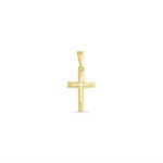 Load image into Gallery viewer, 10K Yellow Gold Cross Diamond Religious Pendant