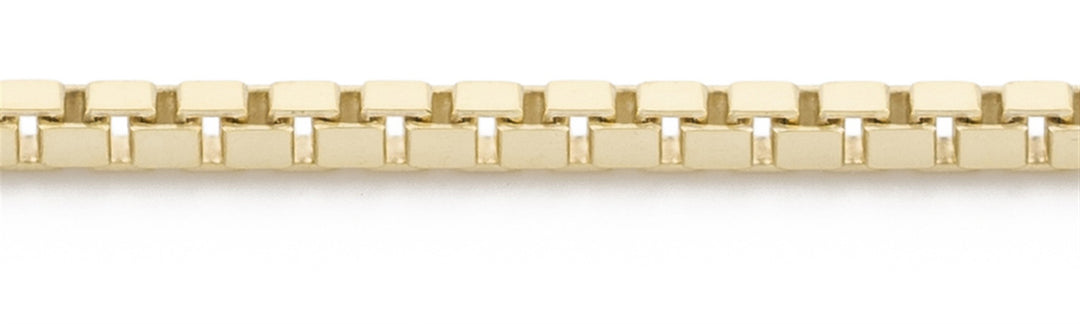 10K Yellow Gold Solid Box Chain
Length: 20"
Width: 1.2mm