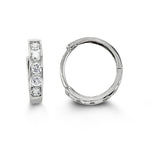 Load image into Gallery viewer, Kid's 14K White Gold Round Huggie Earrings
Collection: Baby
Dimensio